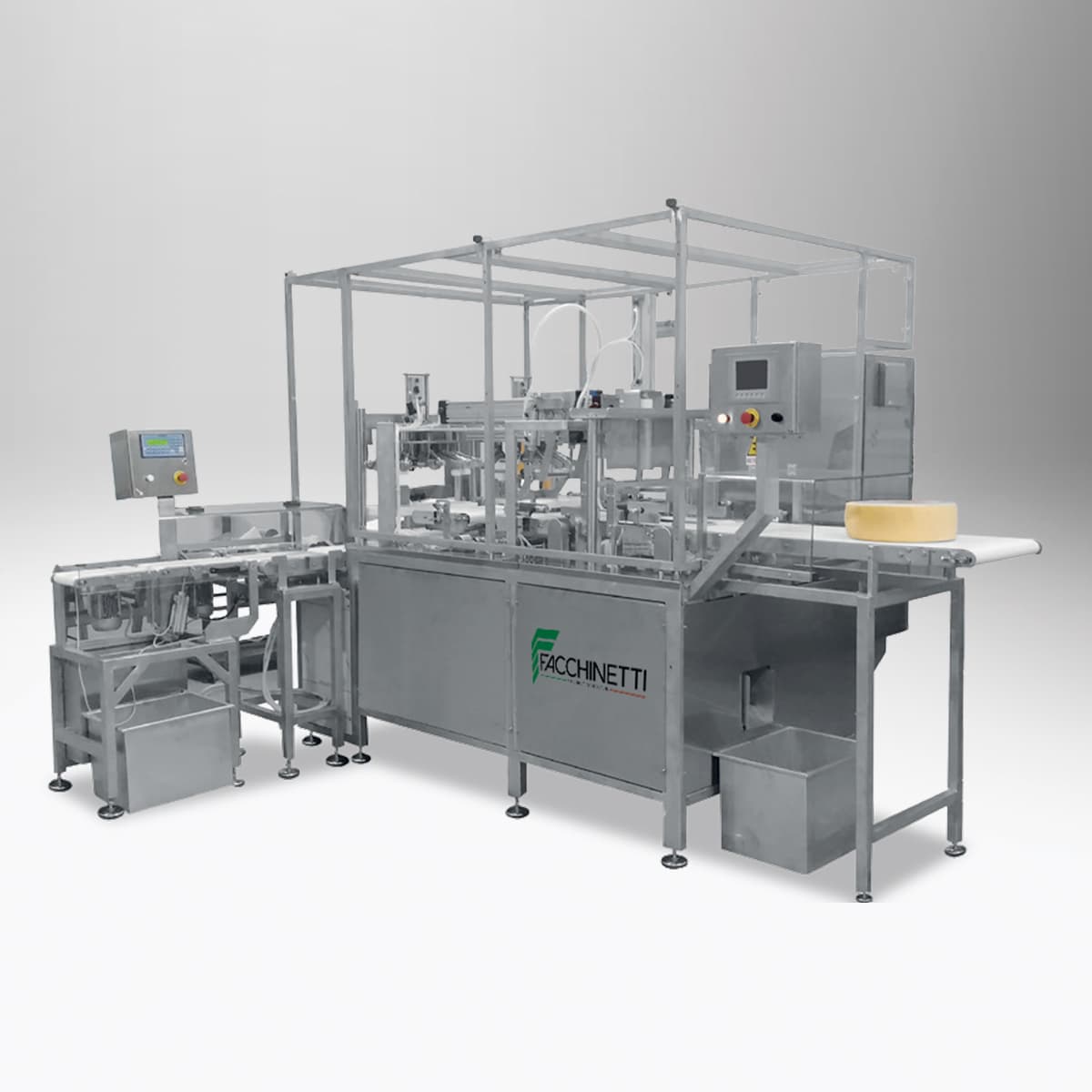 linea automatica taglio spicchi formaggi