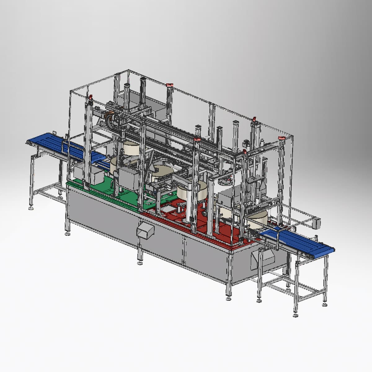 Automatic disc machine with two cutting stations